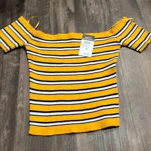 Rue 21 nwt blue white and yellow baby t